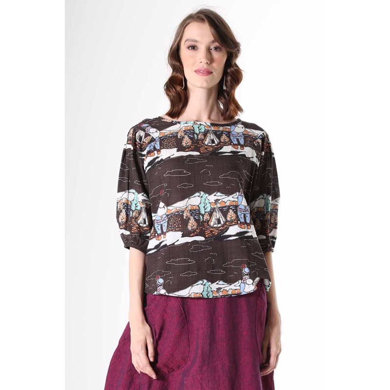 Pathfinder Blouse in Seersucker