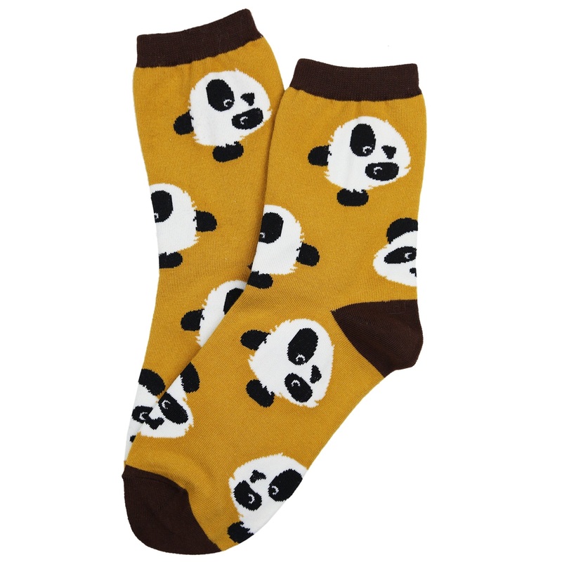 Penny the Panda Cotton Socks Mustard