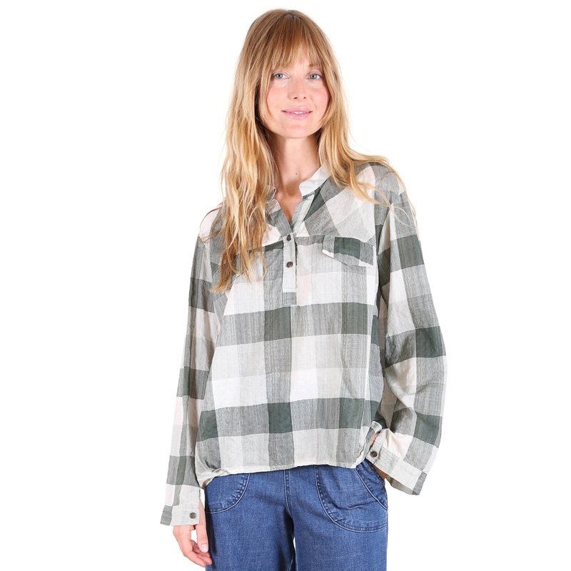 Saturday Check Shirt Green in Cotton