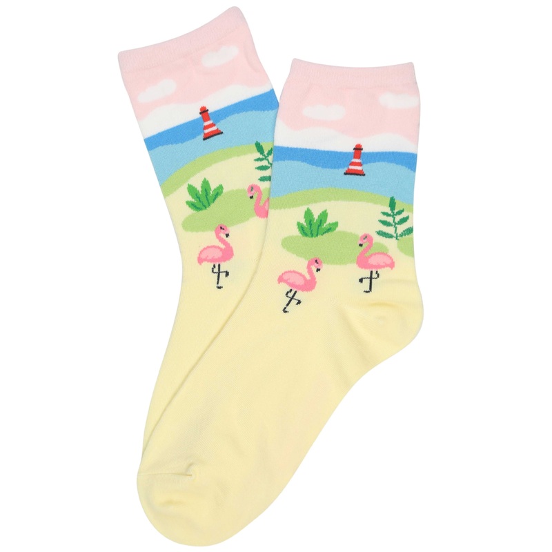 Small Town Cotton Socks Yellow