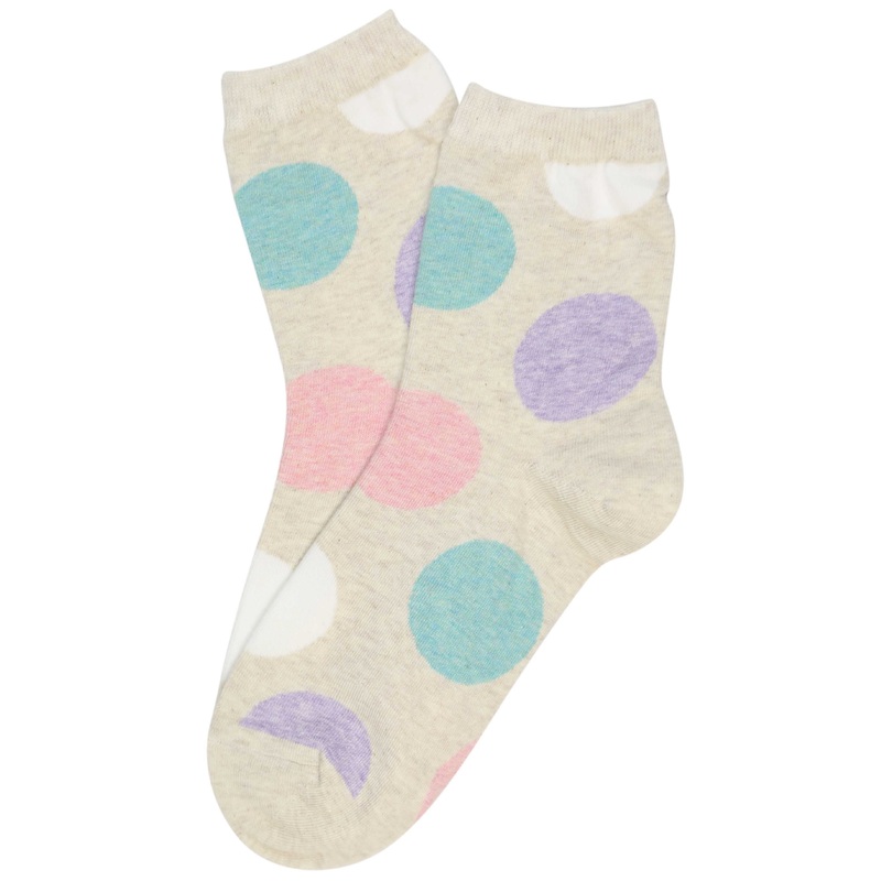Spot the Dot Cotton Socks Beige