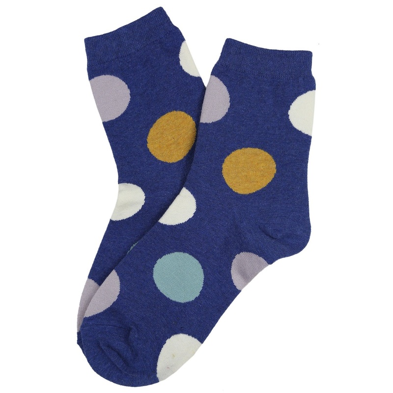 Super Spot Cotton Socks Blue