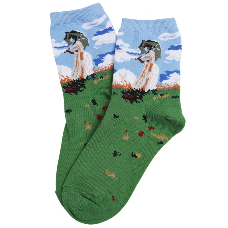 Woman with a Parasol Cotton Socks