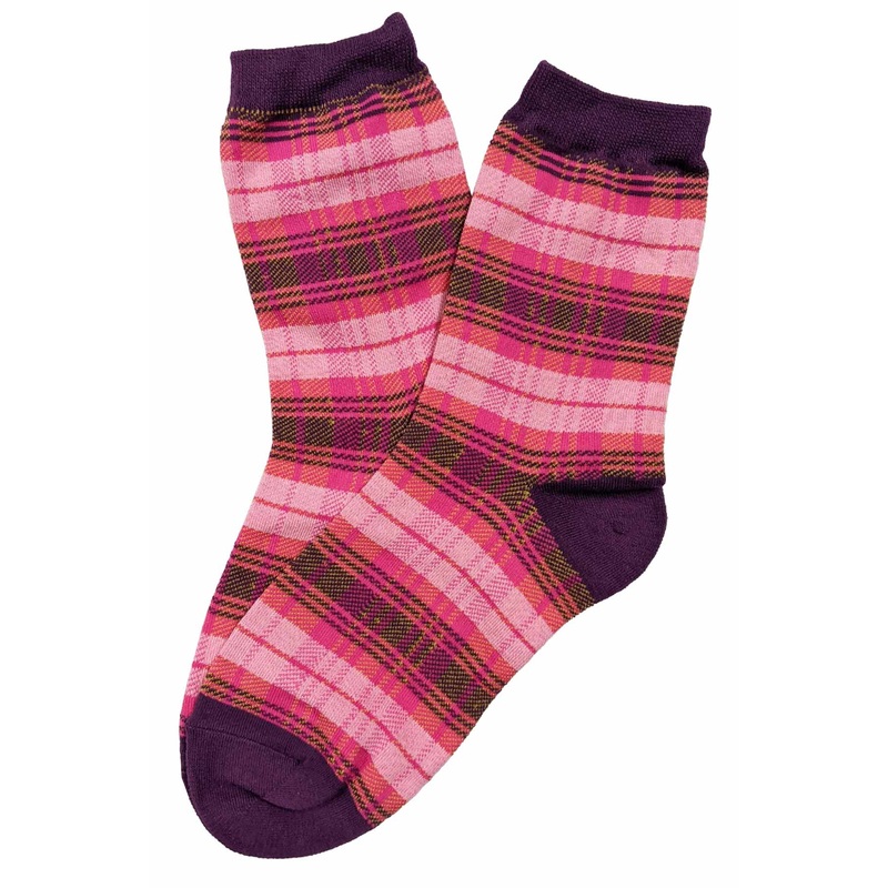Check Socks Purple