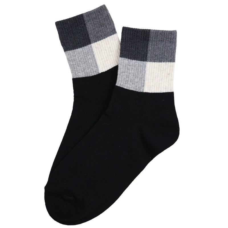 Cube Cotton Socks Black