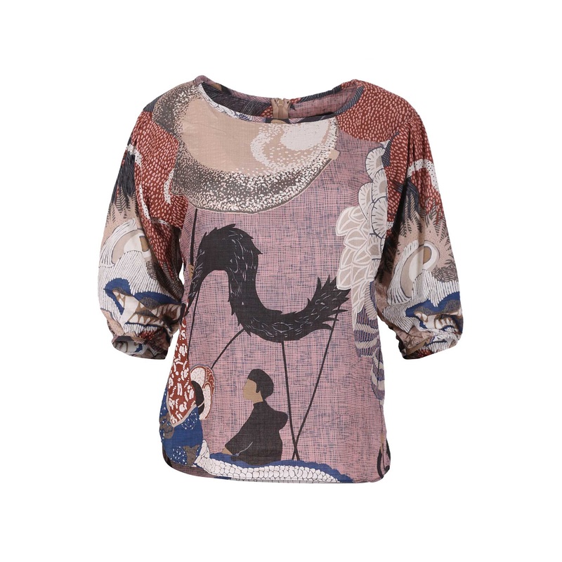 Festival Blouse Pink in Seersucker