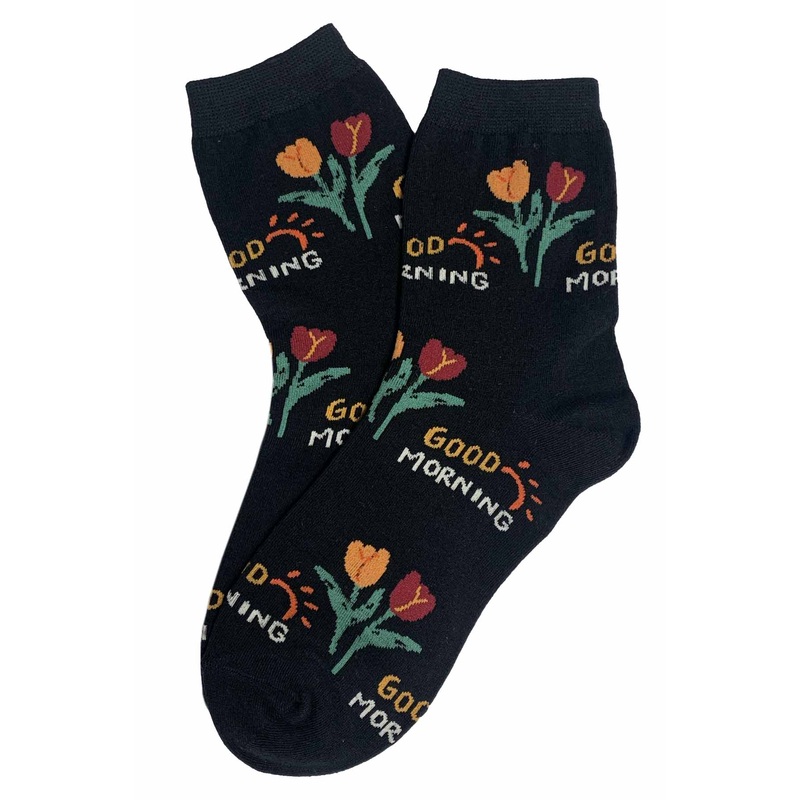 Good Morning Socks Black