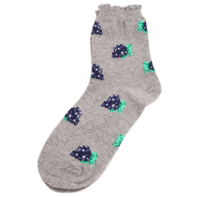 Grape Cotton Socks Grey
