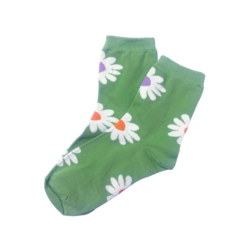 Green Giant Daisy Socks