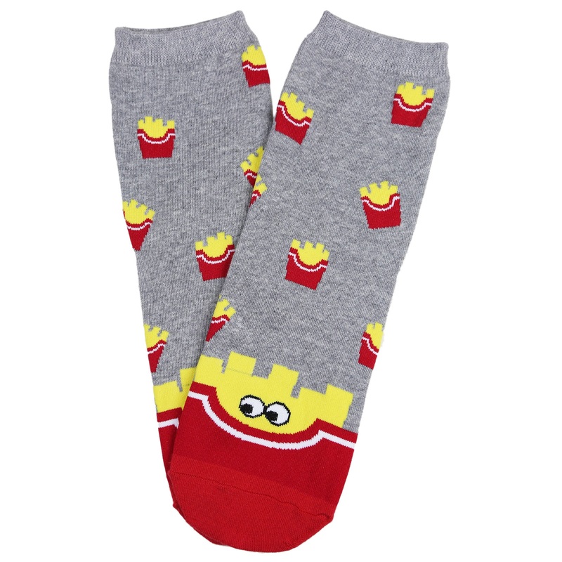 Hot Chips Cotton Socks Grey