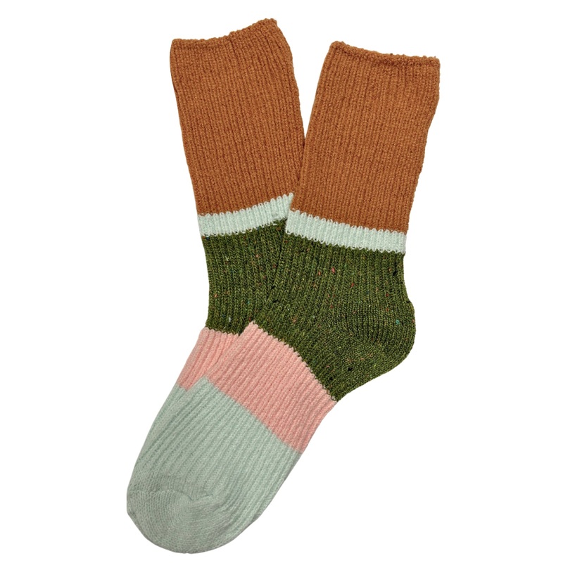 Maison Franc Wool Socks Brown