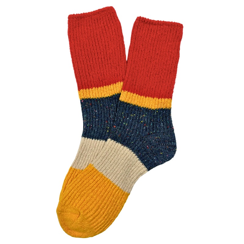 Maison Franc Wool Socks Red