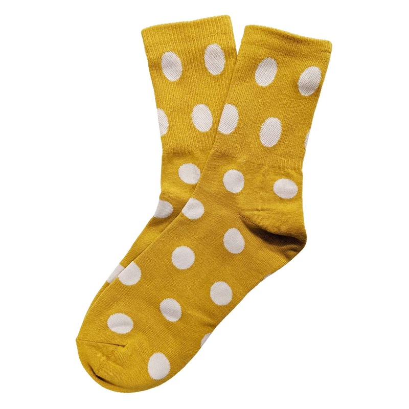 Medium Spot Socks Mustard
