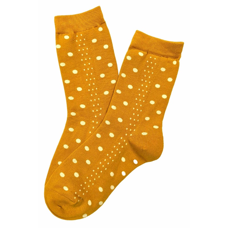 Mini Spot Socks Mustard