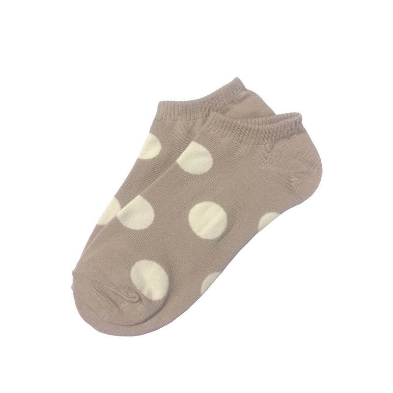 Mushroom Socks with White Polka Dots Short