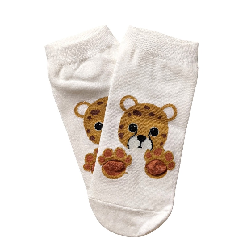 Paws Out Cotton Ankle Socks White