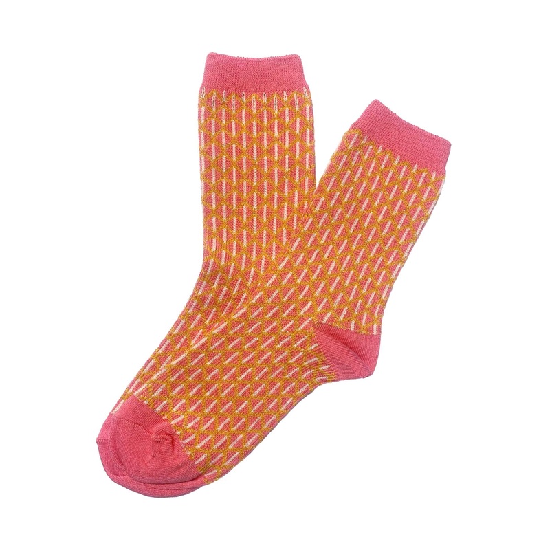 Pink and Gold Sparkle Socks Long