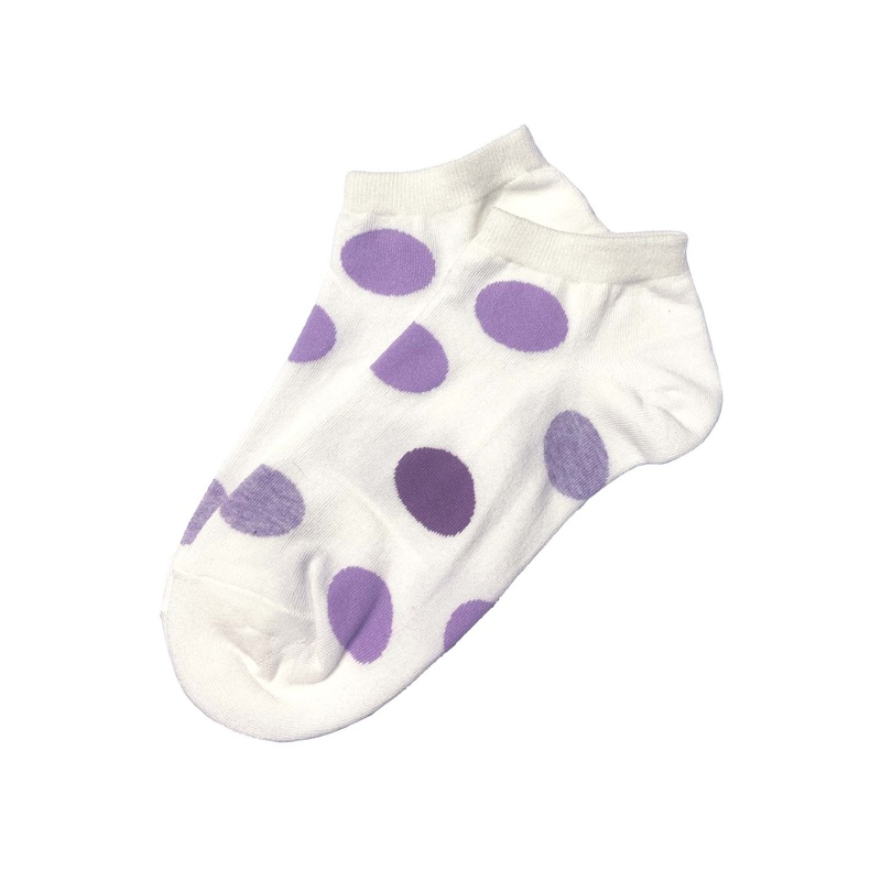 Purple Polka Dot Socks Short