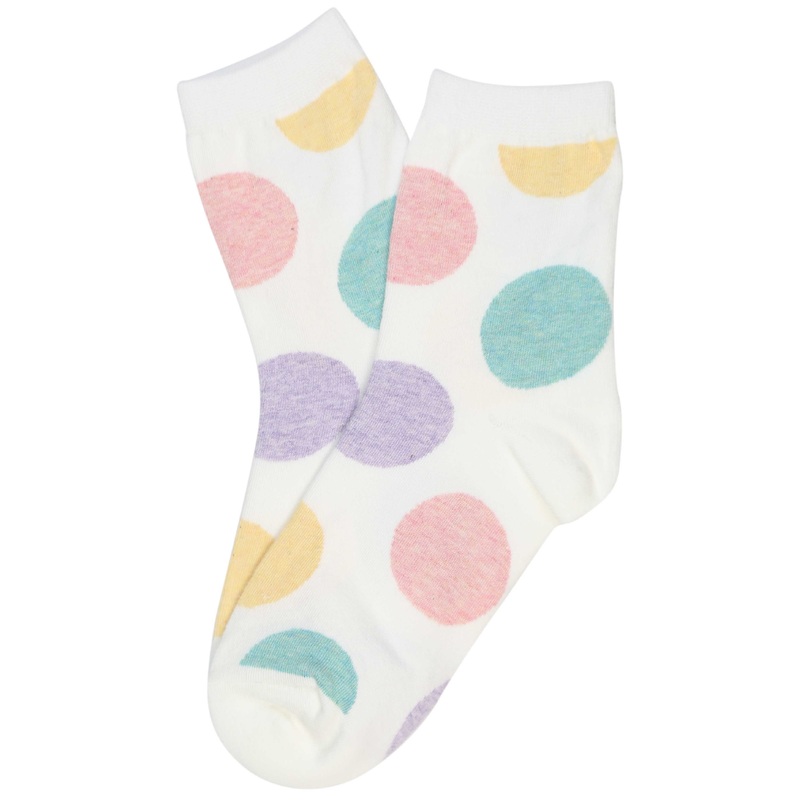 Spot the Dot Cotton Socks White