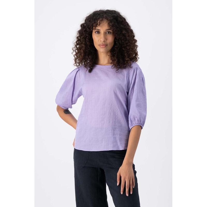 Barcelone Blouse Lilac in Seersucker