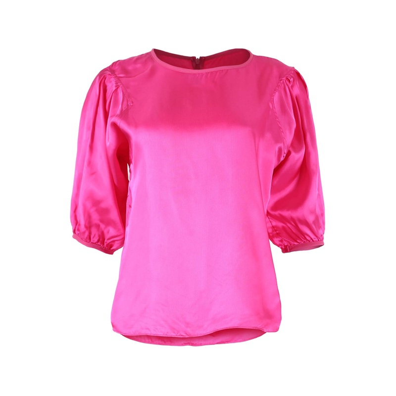 Le Louvre Blouse Pink in Satin