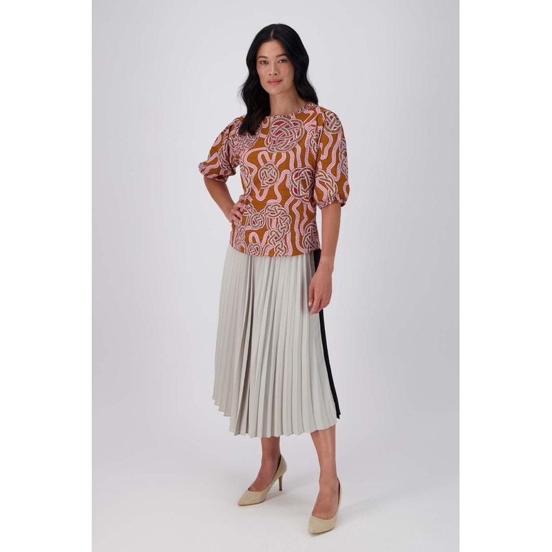 Loveknots Blouse Caramel in Cotton
