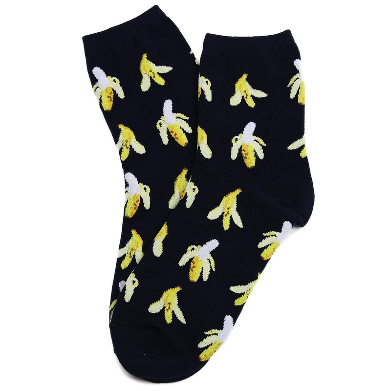 Bella Banana Cotton Socks Black