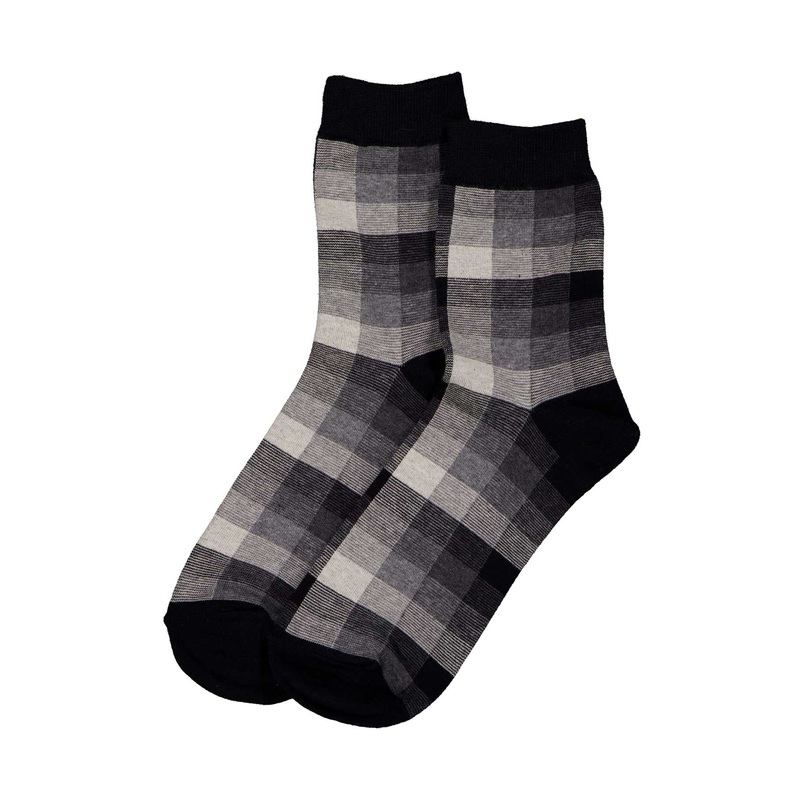 Chadwick Check Socks Black
