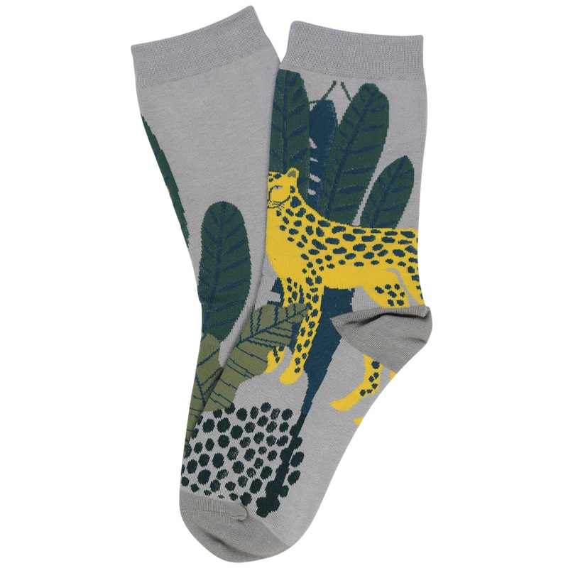 Eye of the Tiger Cotton Socks Grey