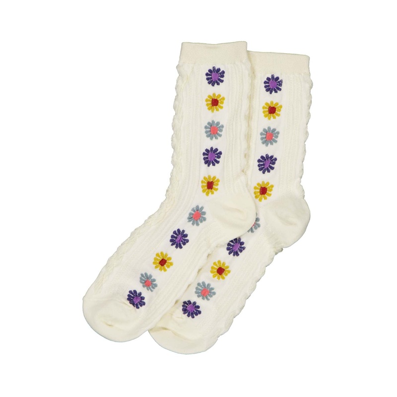 Flower Power Socks Cream