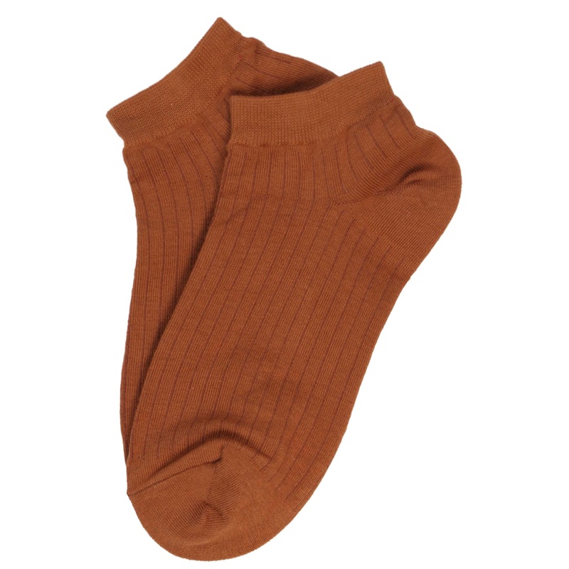 Jane Cotton Ankle Socks Rust
