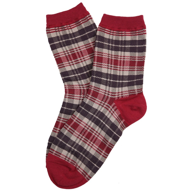 Seamo Tartan Socks Vino