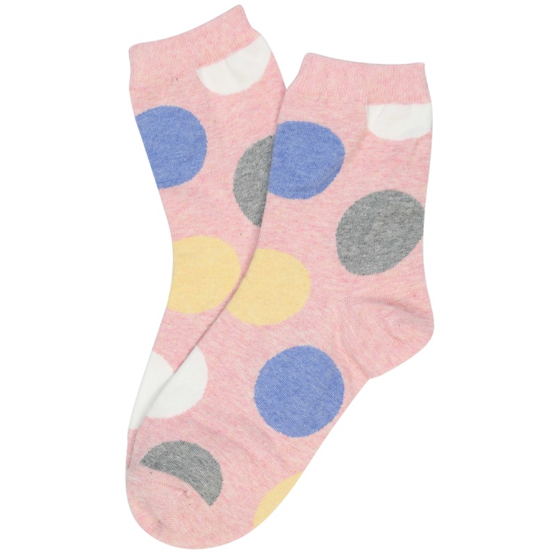 Spot the Dot Cotton Socks Soft Pink