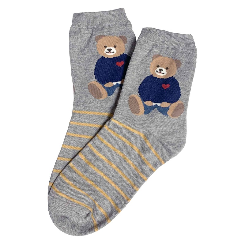 Ted on Stripes Socks Grey