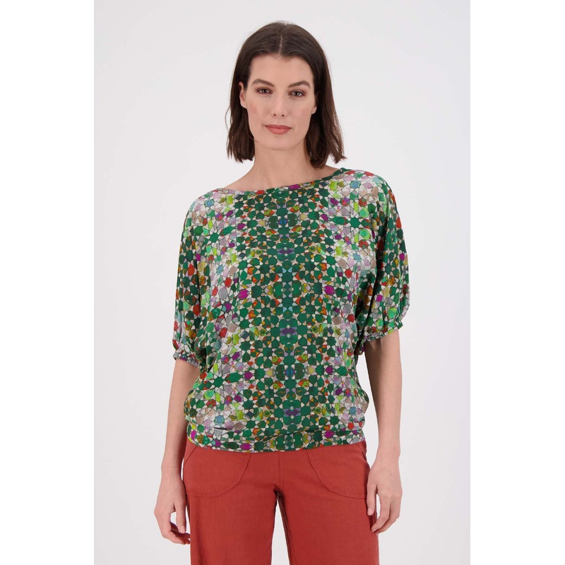 Kaleidoscope Camisa Green in Tencel