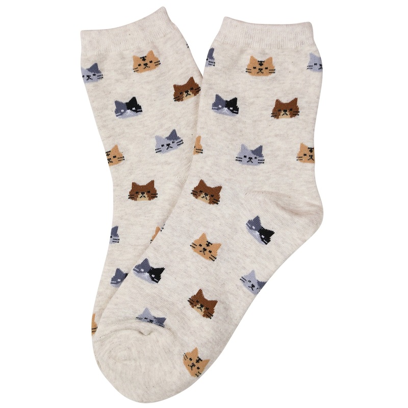 Kitchen Cats Cotton Socks Oat