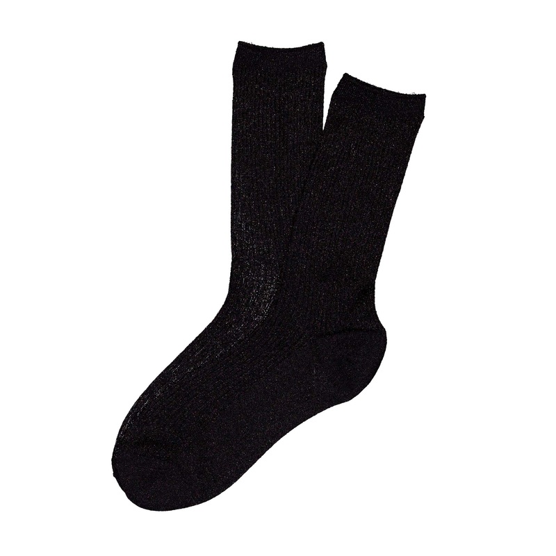 Metallic Socks Black