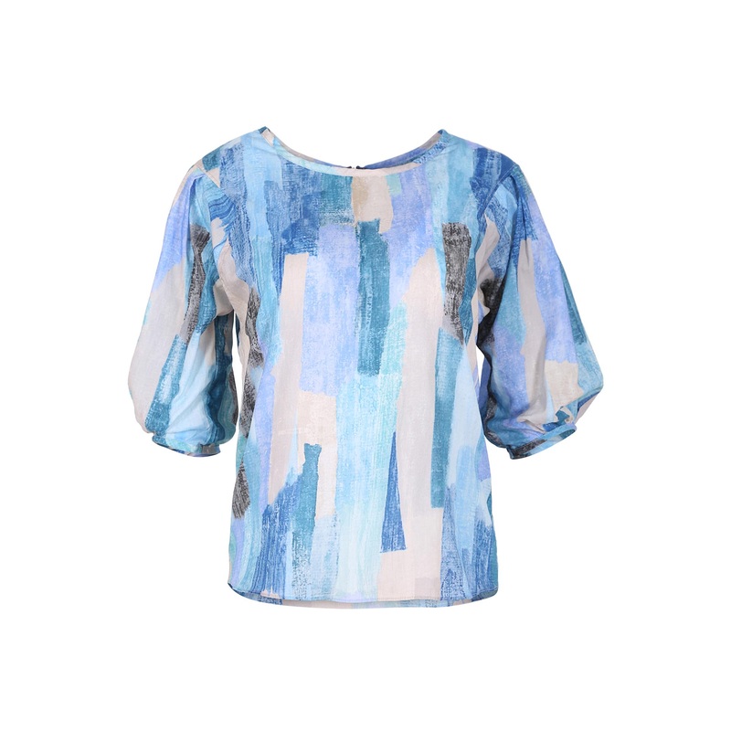 Providencia Blouse Lagoon Blue in Cotton