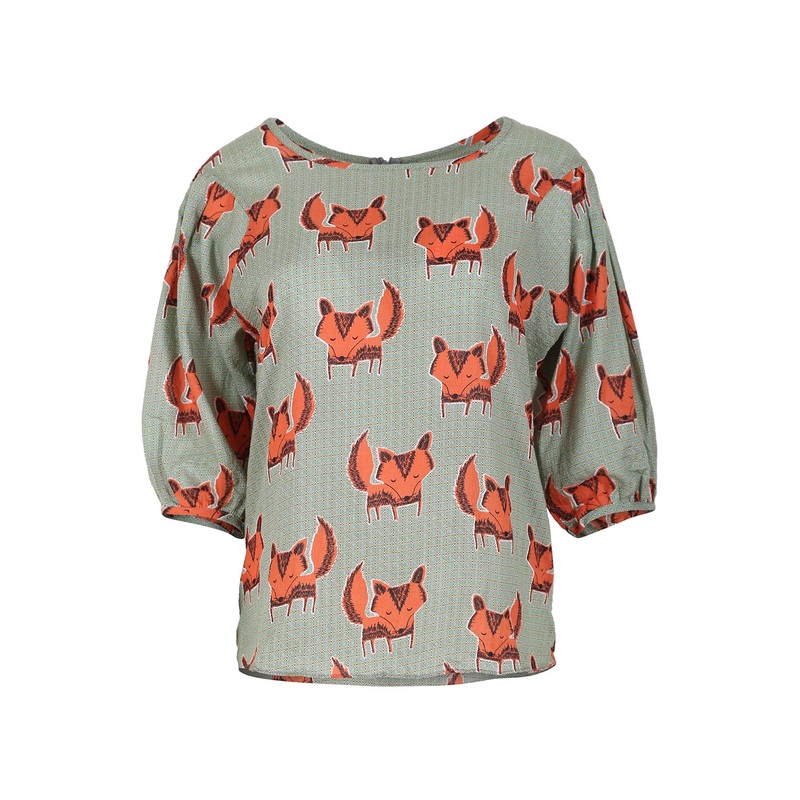 Red Fox Blouse in Seersucker