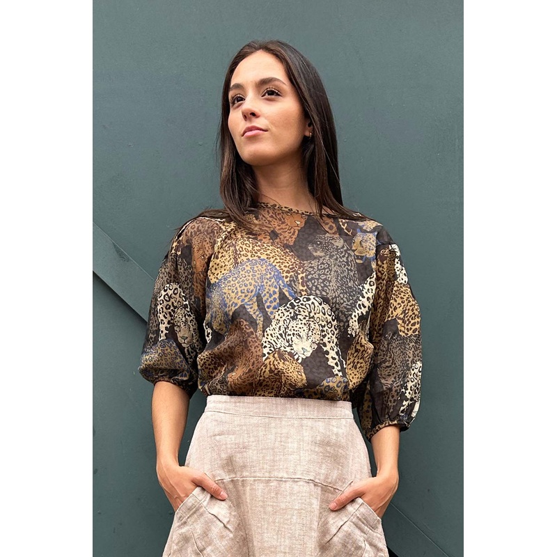 Sabana Blouse in Seersucker