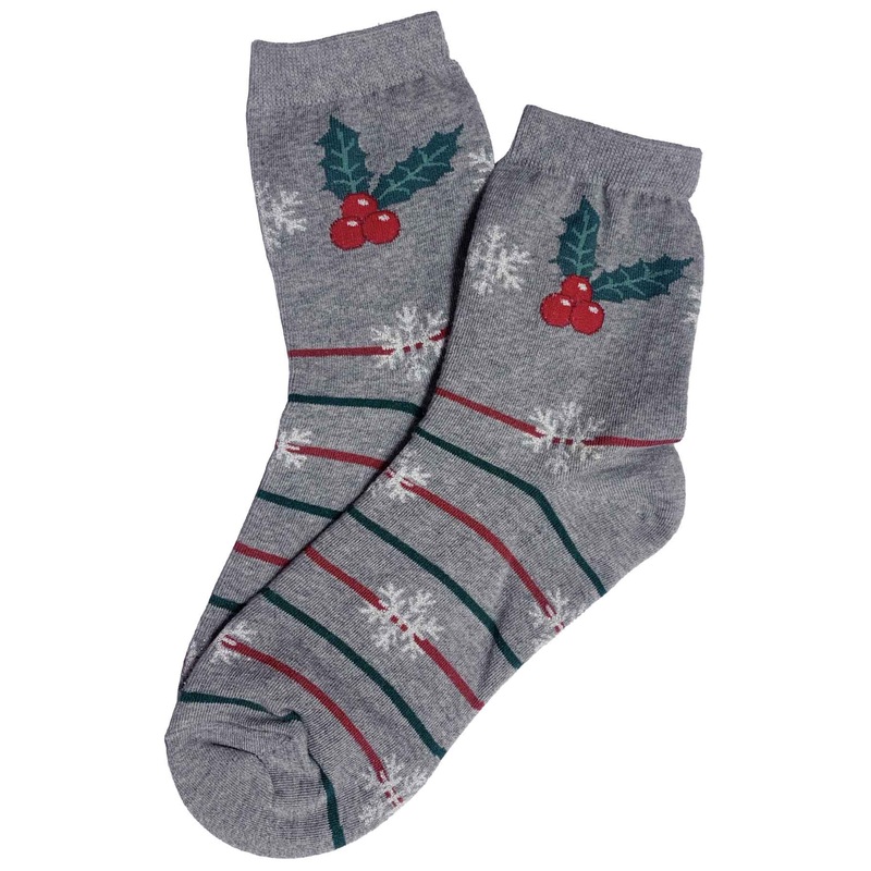 Snowflake Socks Grey