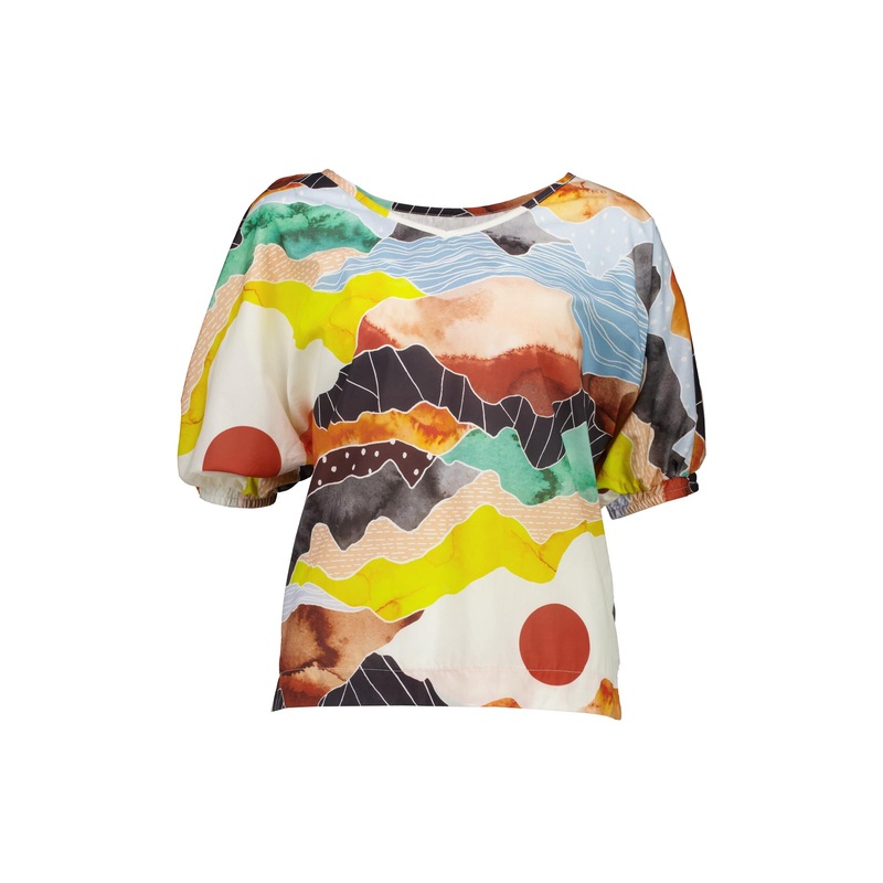 Vista Camisa Orange in Cotton