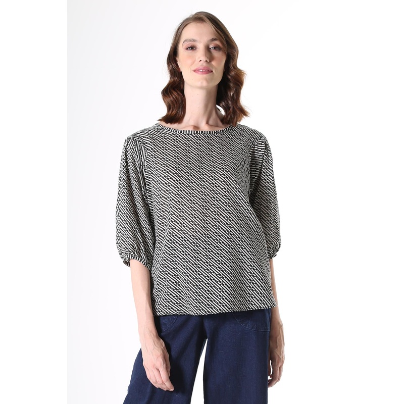 Escher Blouse in Seersucker
