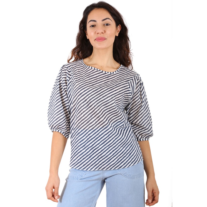 Ray of Sunshine Blouse Navy