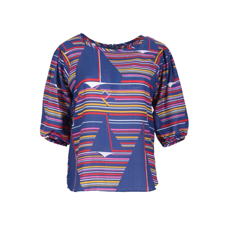Saint Lucia Blouse in Seersucker