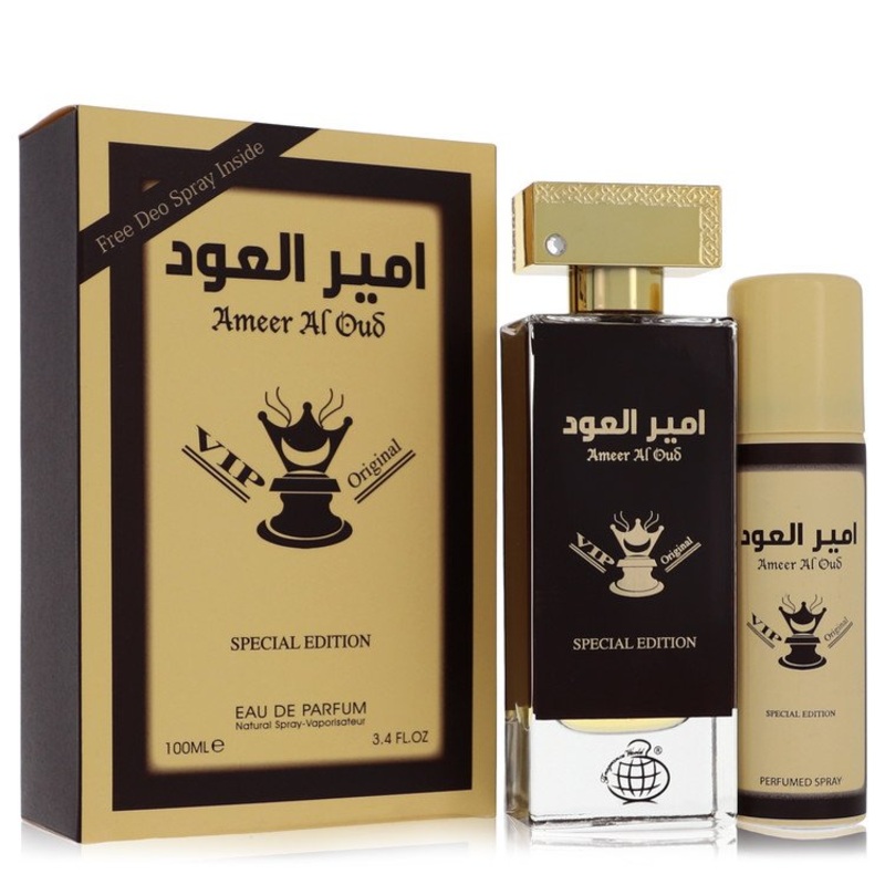 Ameer Al Oud Vip Original Special Edition 3.4 oz Eau De Parfum Spray + 1.7 oz Deodorant Spray by Fragrance World
