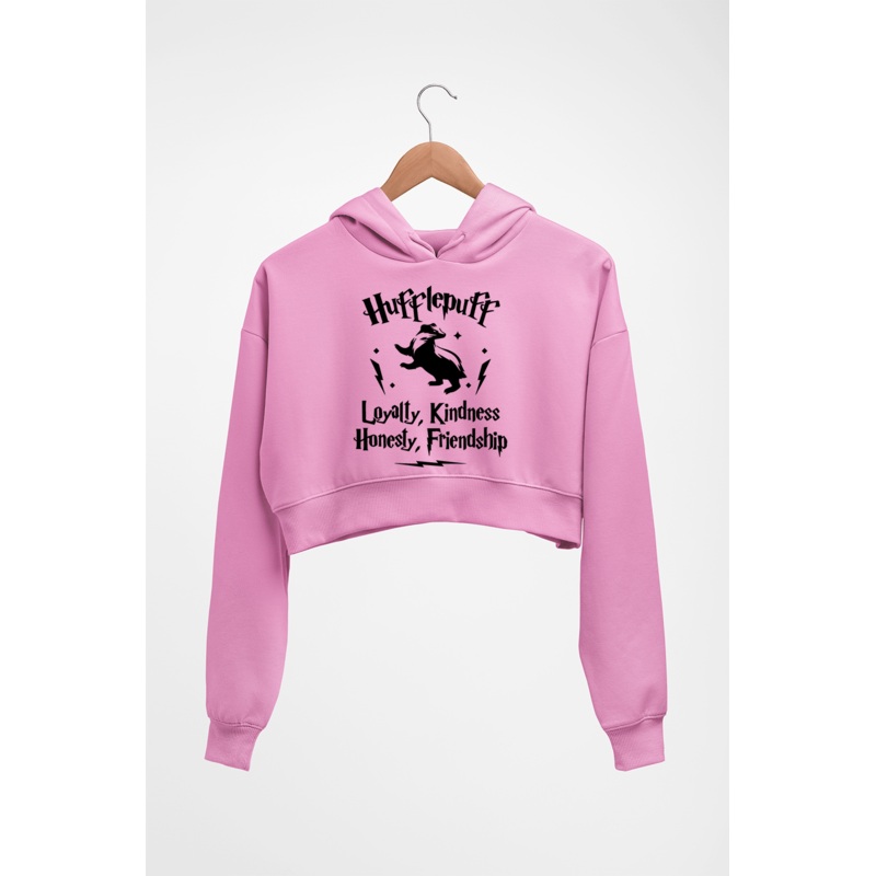 Hufflepuff Harry Potter Crop HOODIE FOR WOMEN EMC50259000835