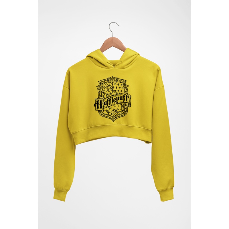 Hufflepuff Harry Potter Crop HOODIE FOR WOMEN EMC50259000836
