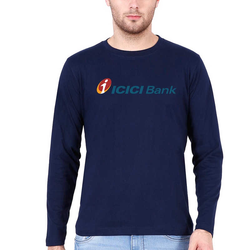 ICICI Bank Full Sleeves T-Shirt for Men