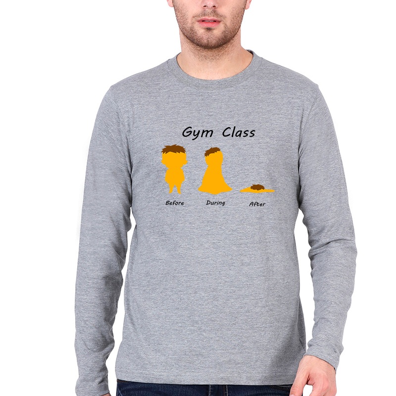 Gym Funny Full Sleeves T-Shirt for Men EMC50259000434
